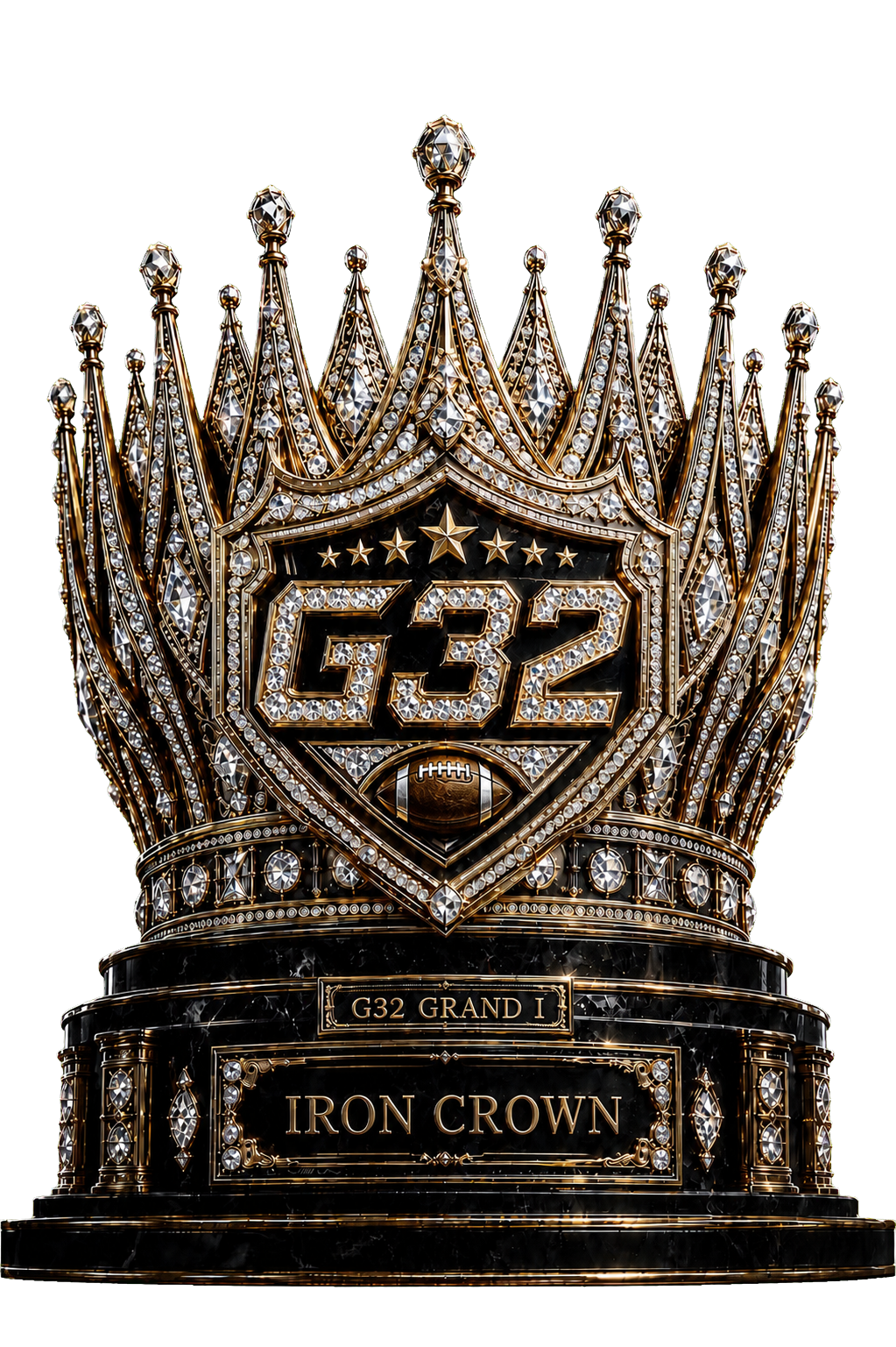 The G32 Grand I Iron Crown championship trophy